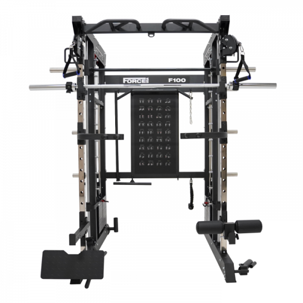 Force USA F100 V2 All-In-One Trainer - Multipower - Smith Machine, Double Pulley, Rack + 200 kg Gewi